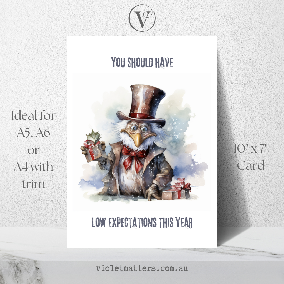 Fun Scrooge Printable Anti-Christmas A5 Card