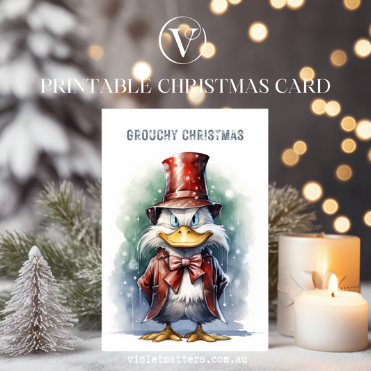 Fabulous Grouchy Christmas Printable Anti-Christmas A5 Card