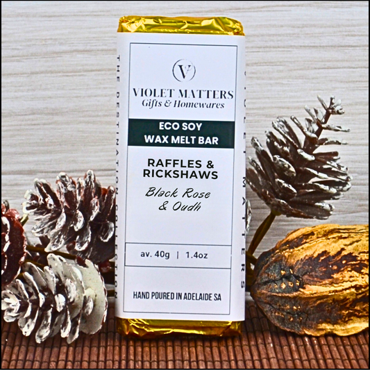 Raffles & Rickshaws: Black Rose & Oudh - Eco Soy Wax Melt Bar