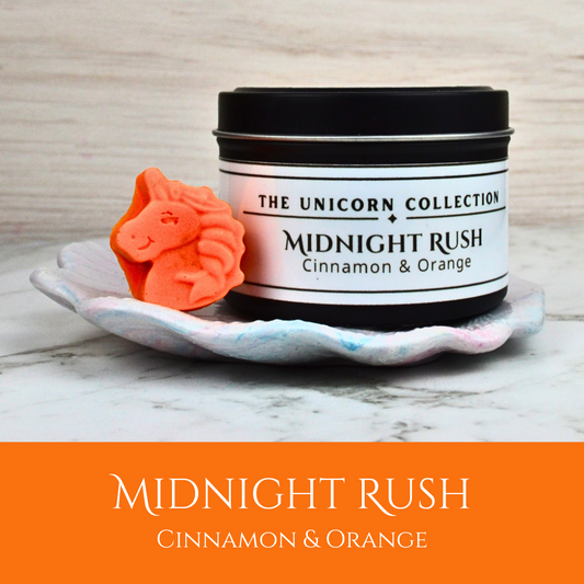 Midnight Rush: Cinnamon & Orange - Eco Soy Wax Melt Tin