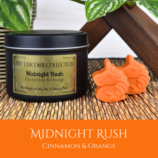 Midnight Rush: Cinnamon & Orange - Eco Soy Wax Melt Tin