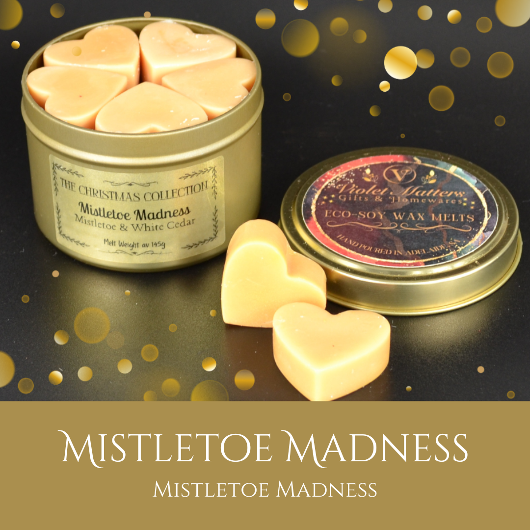 Mistletoe Madness: Mistletoe & White Cedar - Eco Soy Christmas Wax Melt Tin