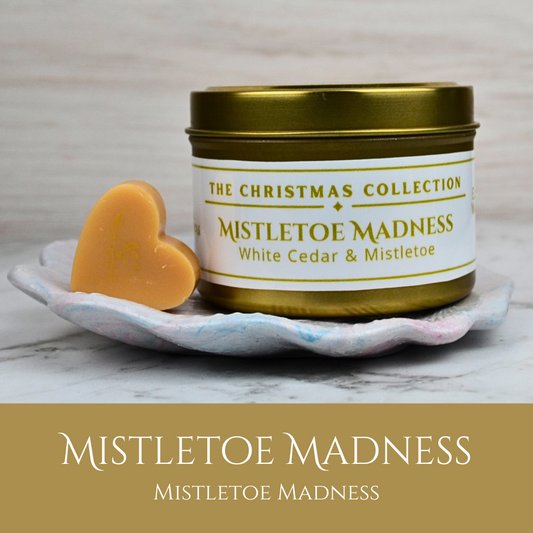 Mistletoe Madness: Mistletoe & White Cedar - Eco Soy Christmas Wax Melt Tin