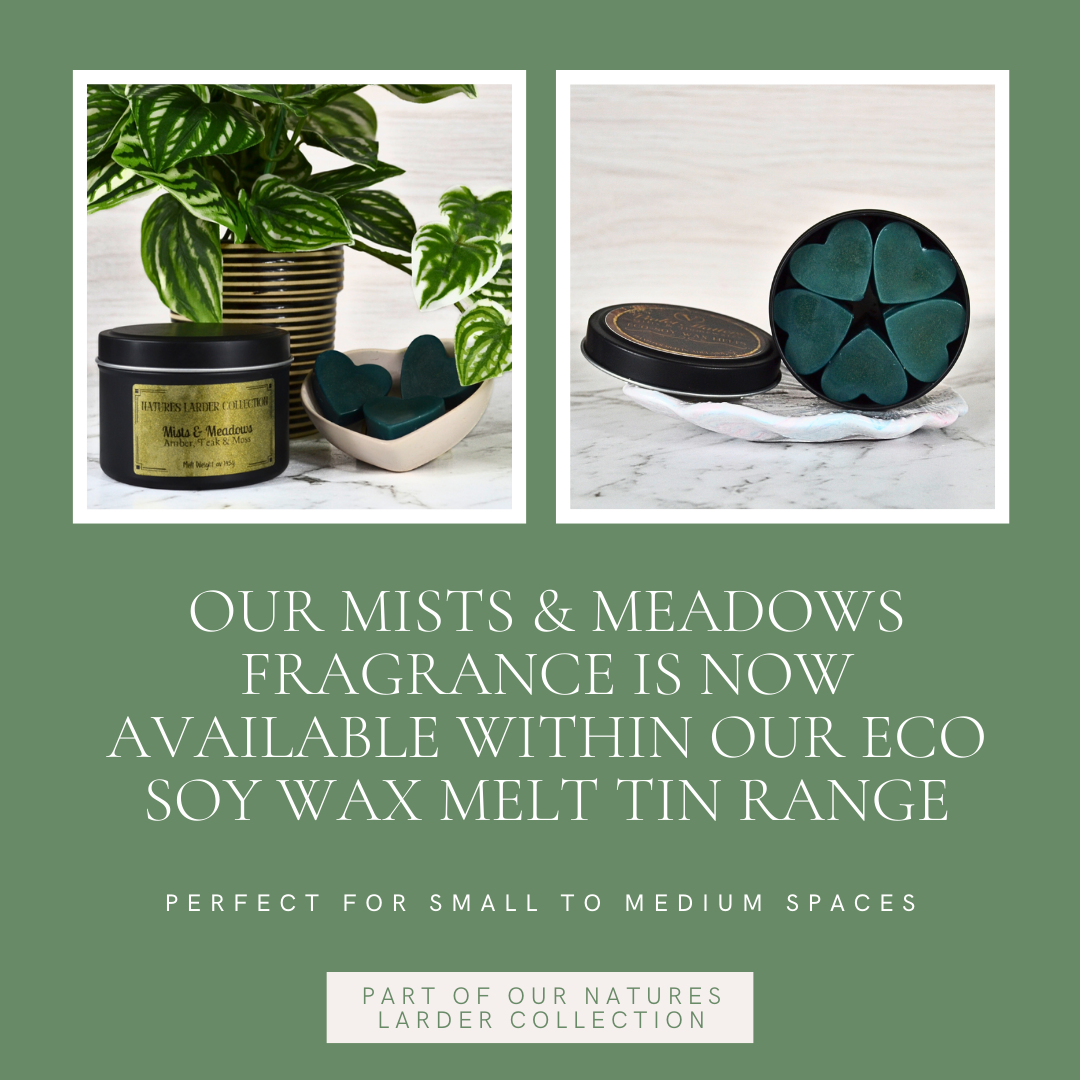 Mists & Meadows: Amber, Teak & Moss - Eco Soy Wax Melt Tin