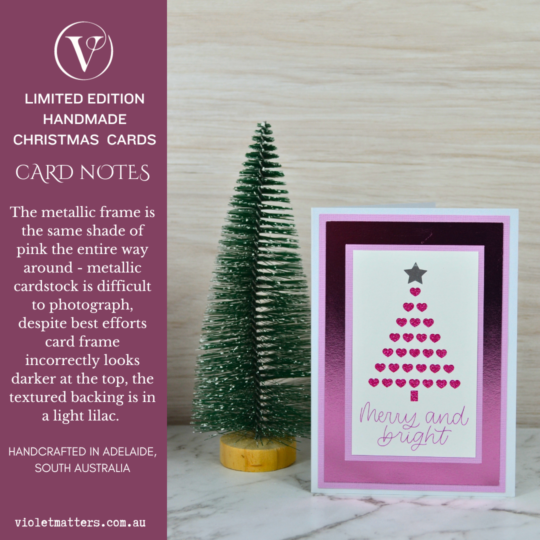 Modern Purple Christmas Card with Envelope