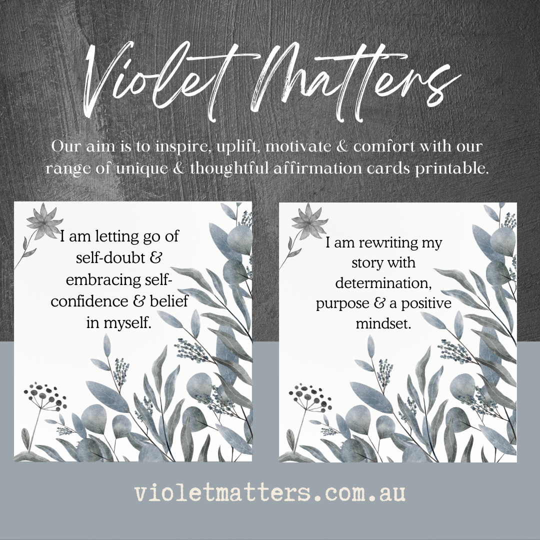 Printable Affirmation Card Set - Digital Download PDF - Inspire, Uplift & Motivate Yourself Today!