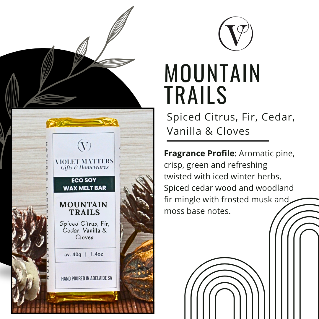 Mountain Trails: Spiced Citrus, Fir, Cedar, Vanilla & Cloves - Car Freshener