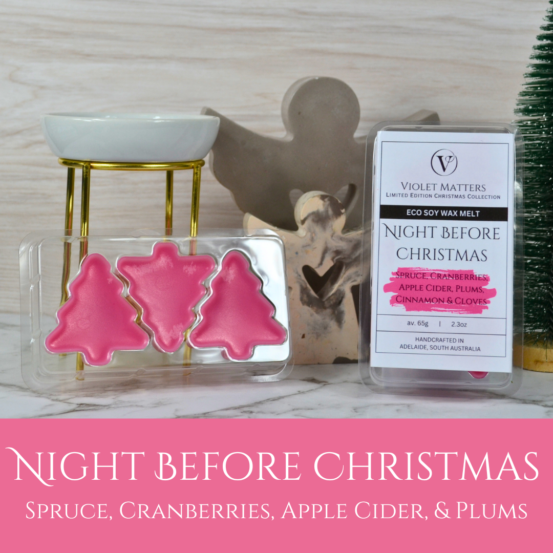 Night Before Christmas: Spruce, Apple Cider, Cranberries & Plums - Eco Soy Christmas Wax Melt