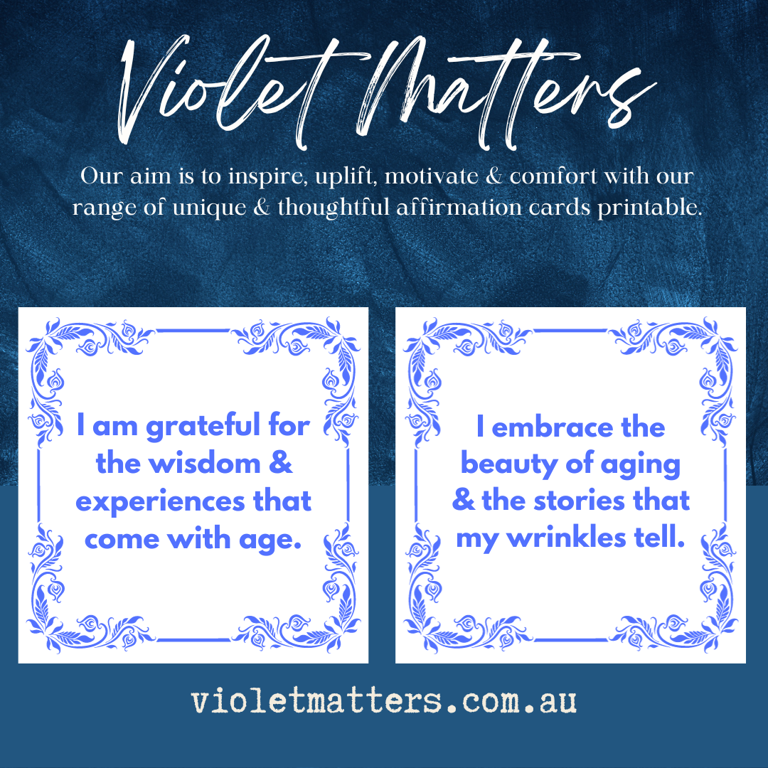 Printable Affirmation Card Set - Digital Download PDF for Seniors - Empowering Seniors & Boost Positivity