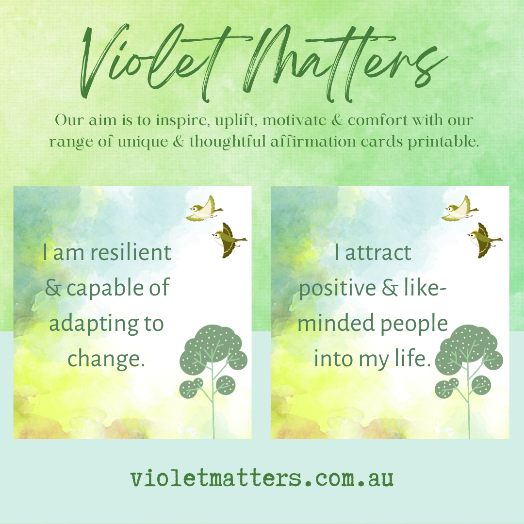 Printable Affirmation Card Set - Digital Download PDF - Moving & Starting Over