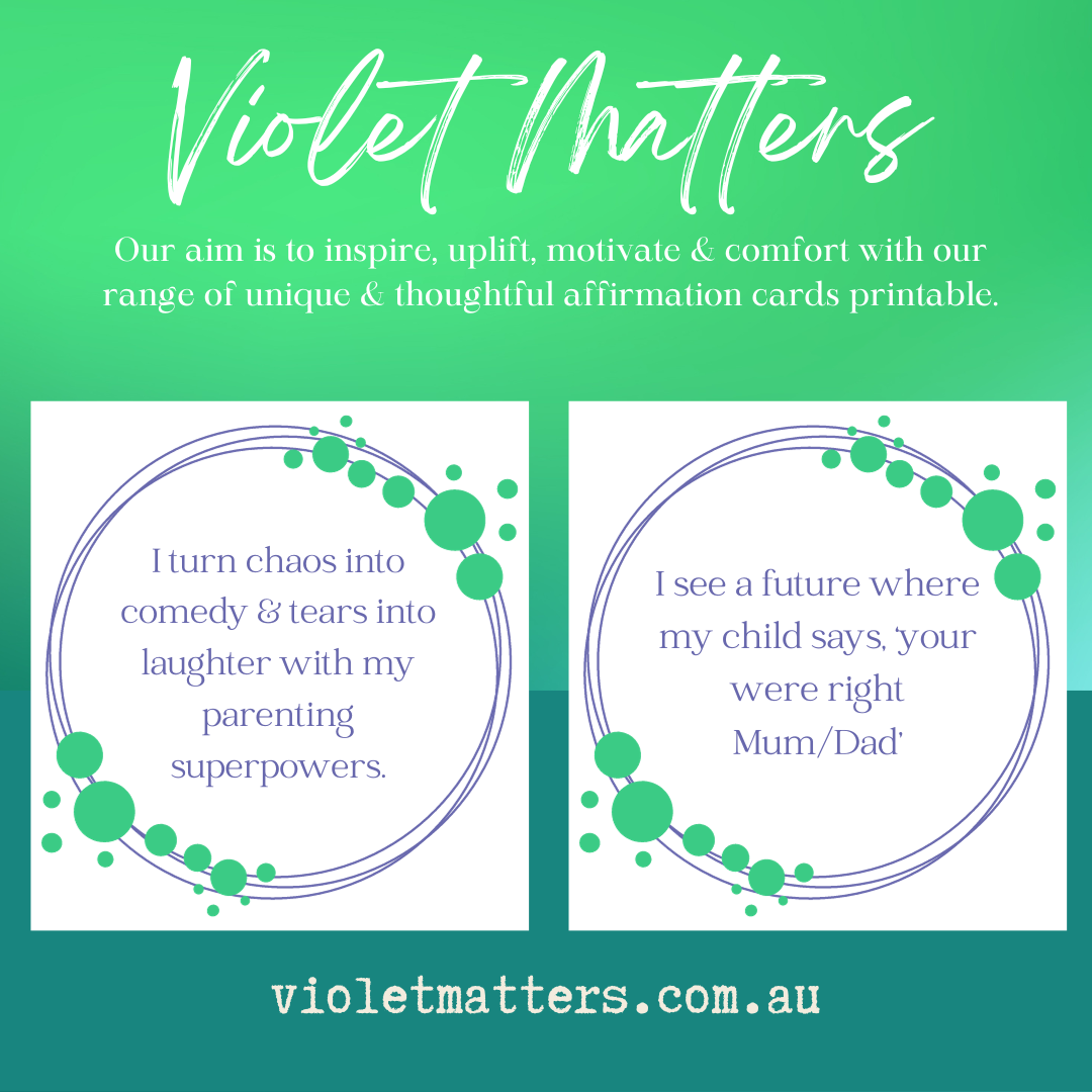 Printable Affirmation Card Set - Digital Download PDF - For Parent of Teenagers