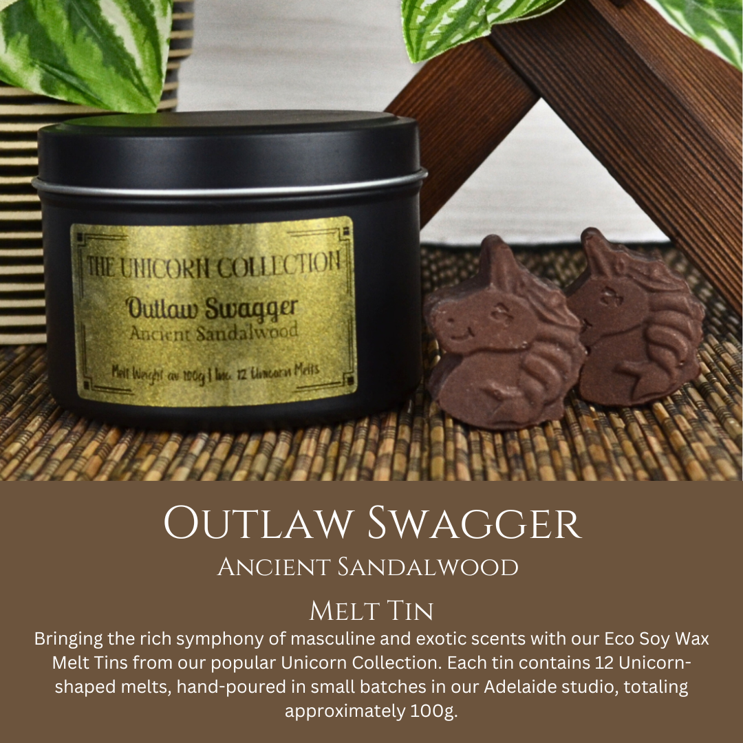 Outlaw Swagger: Ancient Sandalwood - Eco Soy Wax Melt Tin