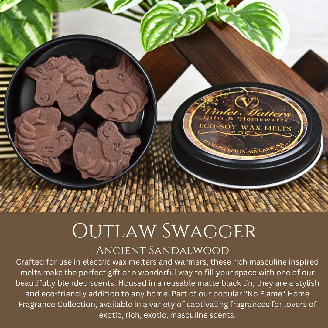 Outlaw Swagger: Ancient Sandalwood - Eco Soy Wax Melt Tin