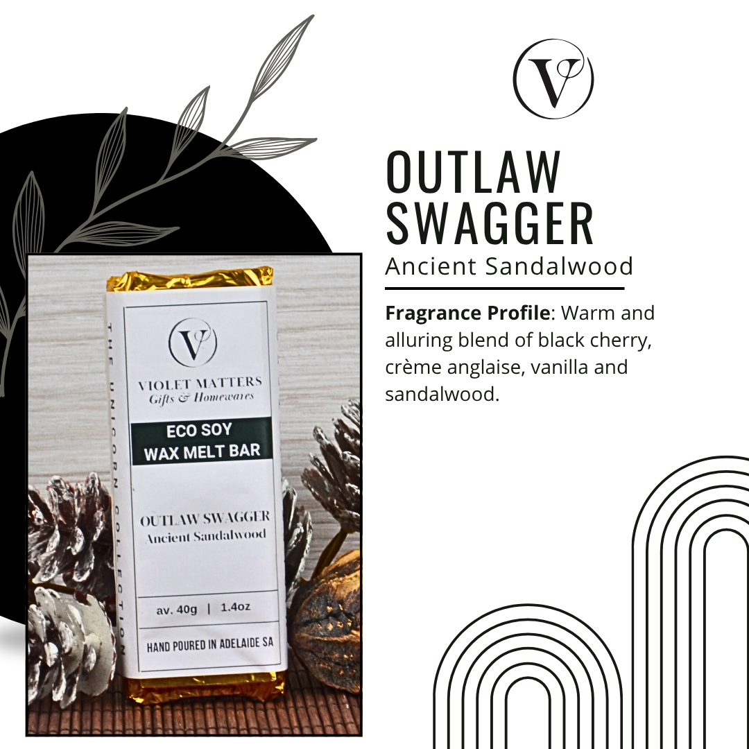 Outlaw Swagger: Ancient Sandalwood - Eco Soy Wax Melt Bar