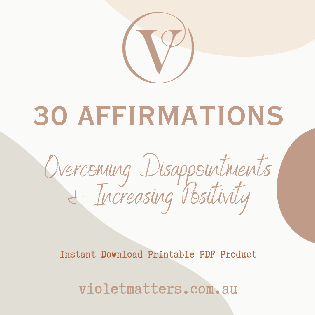 Printable Affirmation Card Set - Digital Download PDF - Overcoming Disappointments & Increasing Positivity