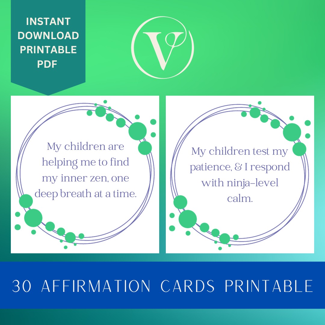 Printable Affirmation Card Set - Digital Download PDF - For Parent of Teenagers