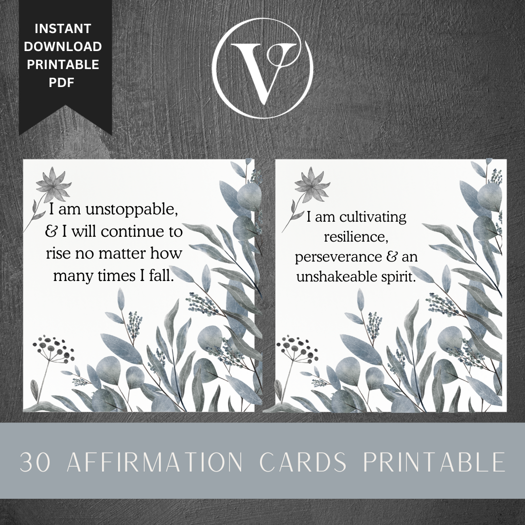 Printable Affirmation Card Set - Digital Download PDF - Inspire, Uplift & Motivate Yourself Today!