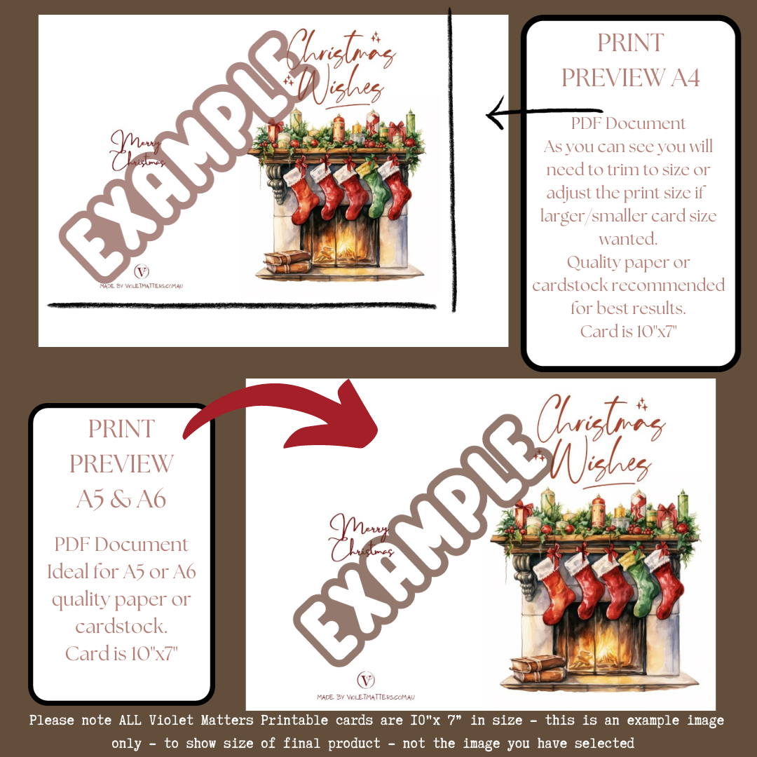 Elegant Three Wisemen Watercolor Printable Christmas A5 Card