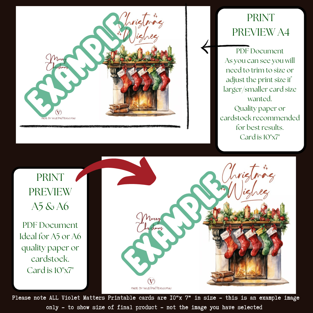 Unusual Urban Decay Style Printable Christmas A5 Card