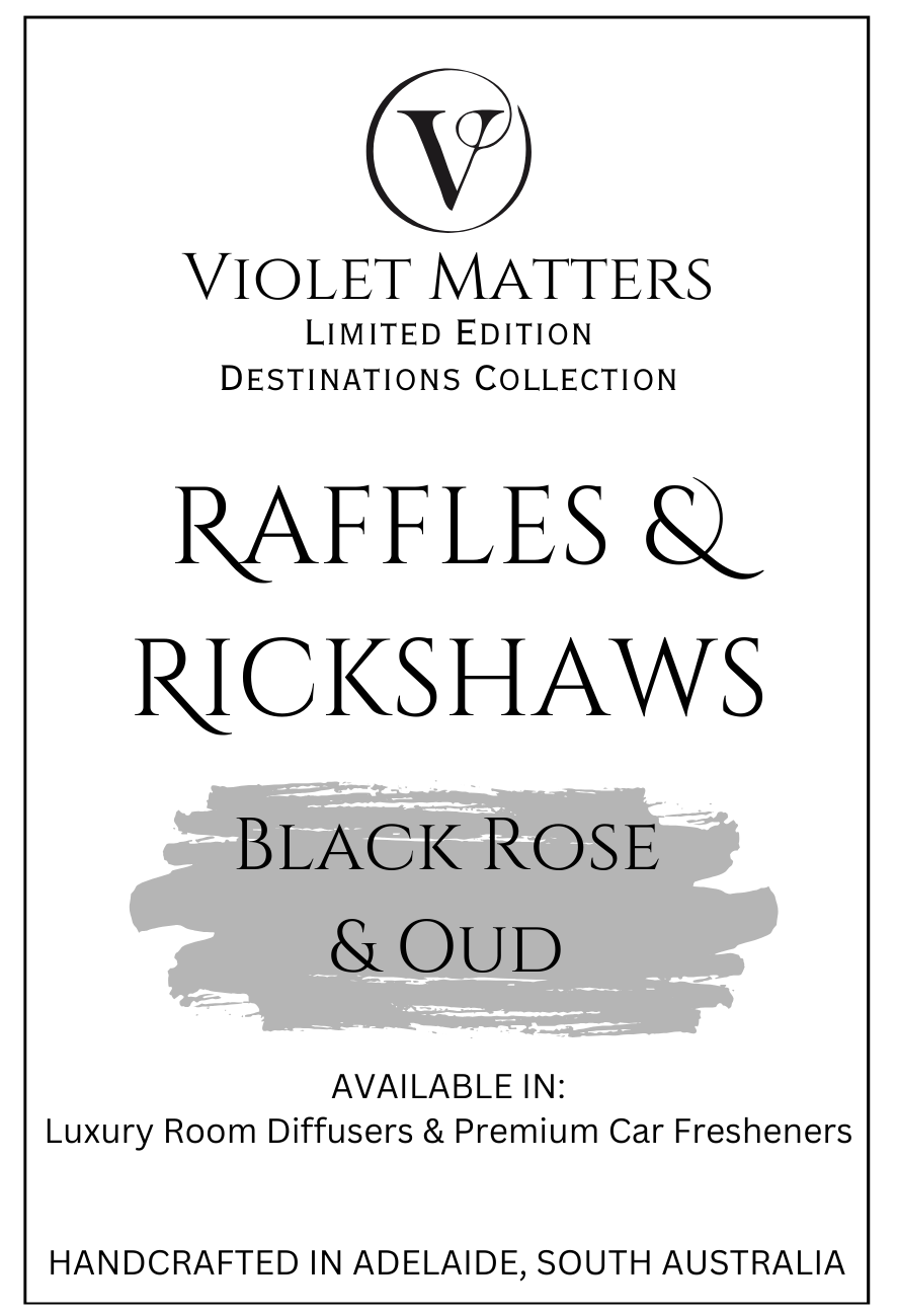 Raffles & Rickshaws - Black Rose & Oud Premium Car Freshener