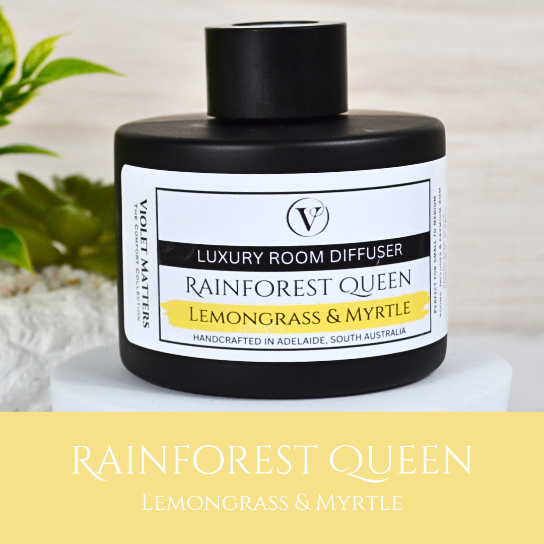 Rainforest Queen: Lemongrass & Myrtle - 100ml Room Diffuser