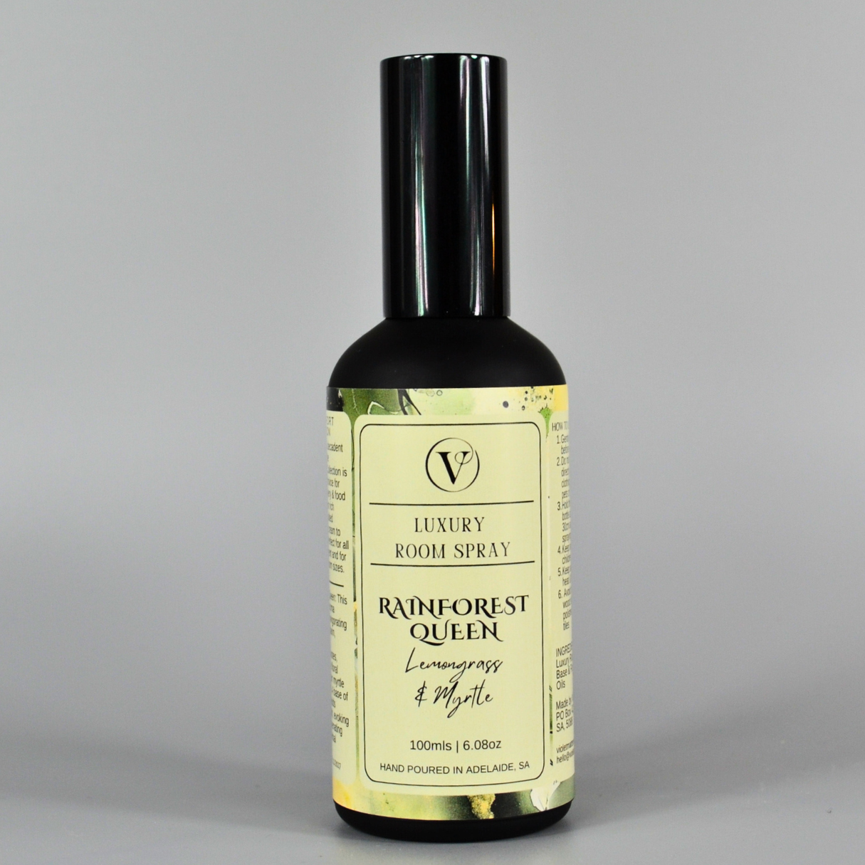 100ml Room Spray - Rainforest Queen: Lemongrass & Myrtle