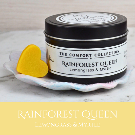 Rainforest Queen: Lemongrass & Myrtle - Eco Soy Wax Melt Tin