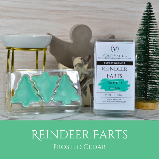 Reindeer Farts: Cedar, Peppermint, Rosemary & Thyme - Eco Soy Christmas Wax Melt