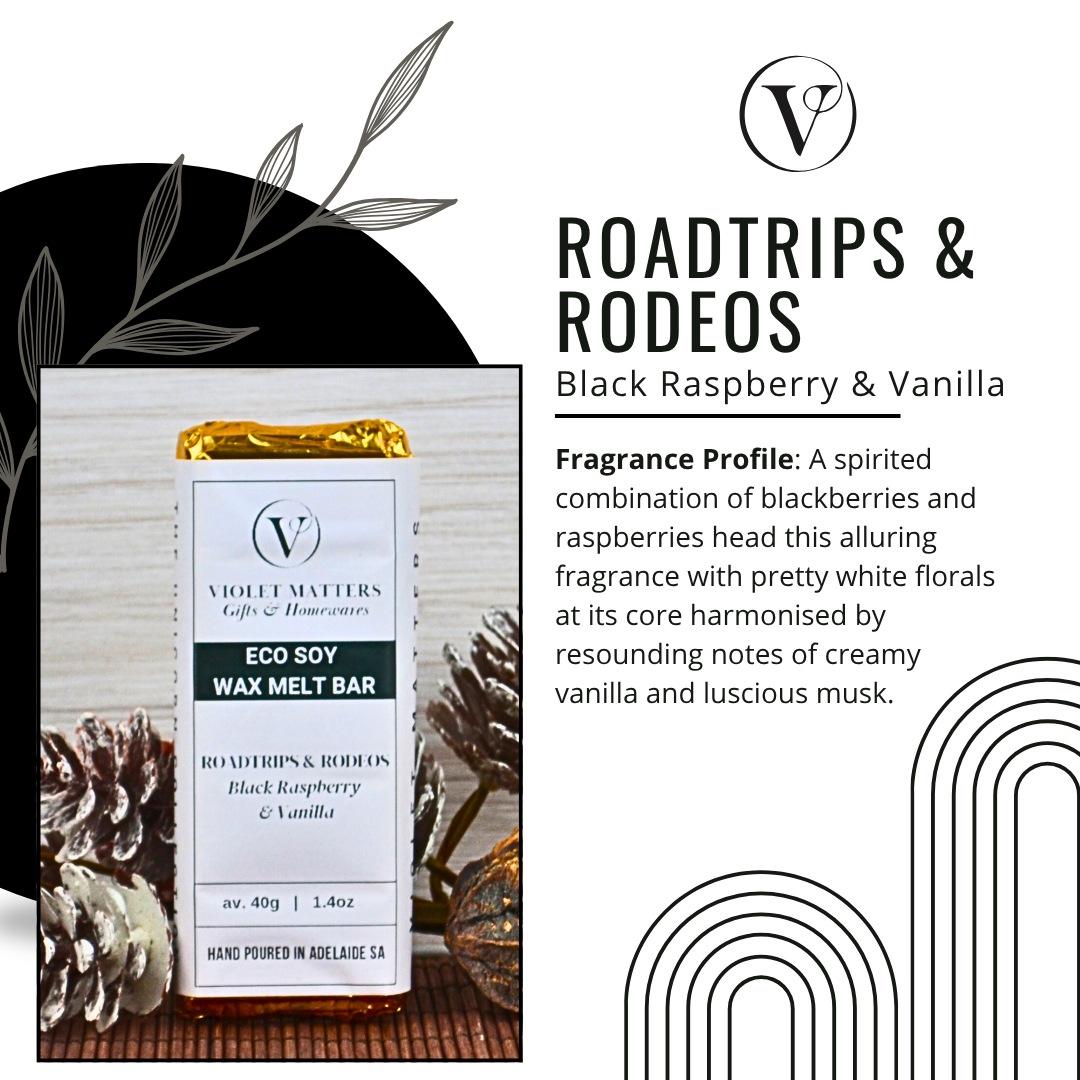 Roadtrips & Rodeos: Black Raspberry & Vanilla - Eco Soy Wax Melt Bar