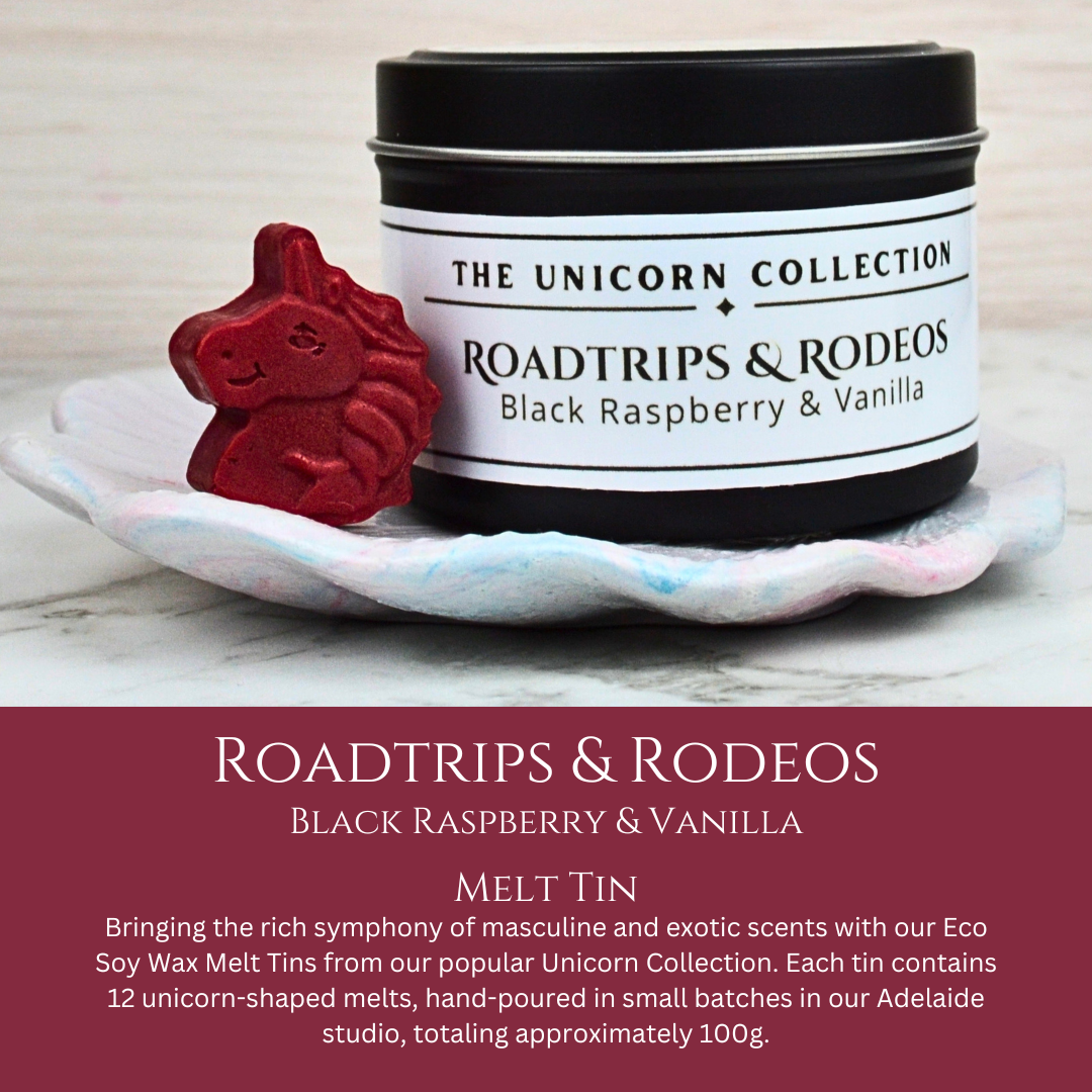 Roadtrips & Rodeos: Black Raspberry & Vanilla - Eco Soy Wax Melt Tin