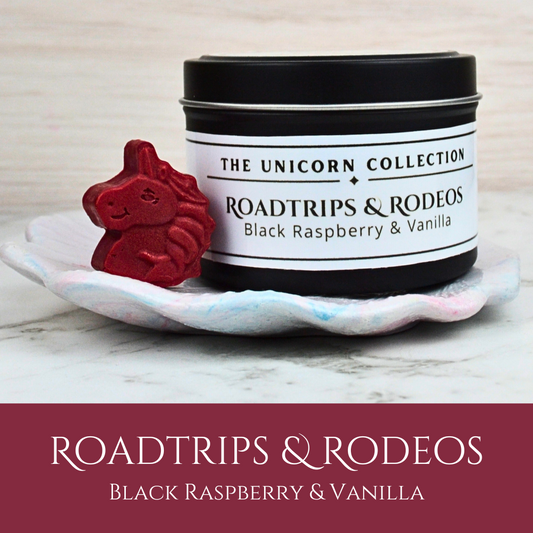 Roadtrips & Rodeos: Black Raspberry & Vanilla - Eco Soy Wax Melt Tin