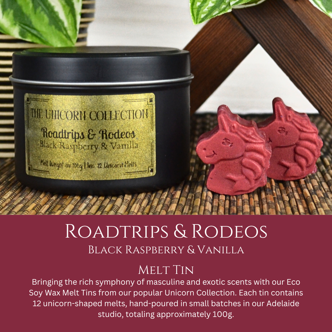 Roadtrips & Rodeos: Black Raspberry & Vanilla - Eco Soy Wax Melt Tin