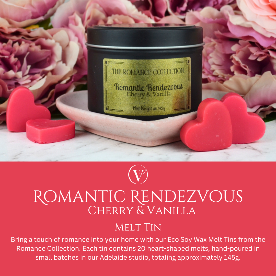 Romantic Rendezvous: Cherry & Vanilla - Eco Soy Wax Melt Tin