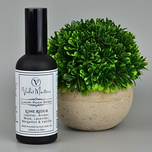 Lone Rider: Bergamot, Leather, Musk, Amber, Lavender and Vanilla - 100ml Room Spray