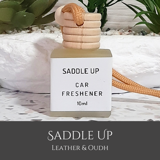 Saddle Up: Leather and Oudh - Car Freshener