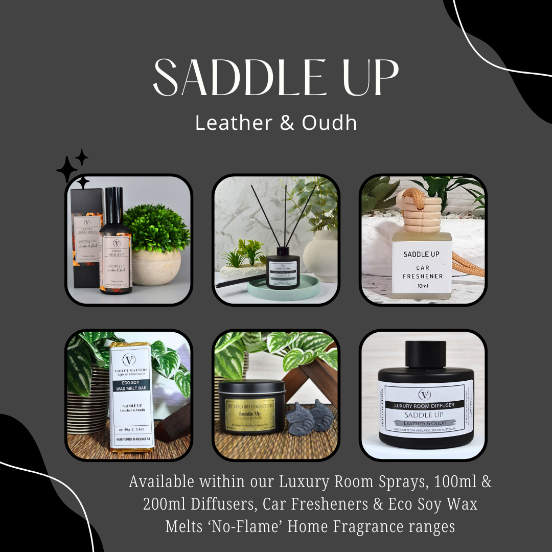 Saddle Up: Leather & Oudh - Eco Soy Wax Melt Tin