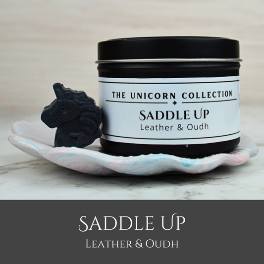 Saddle Up: Leather & Oudh - Eco Soy Wax Melt Tin