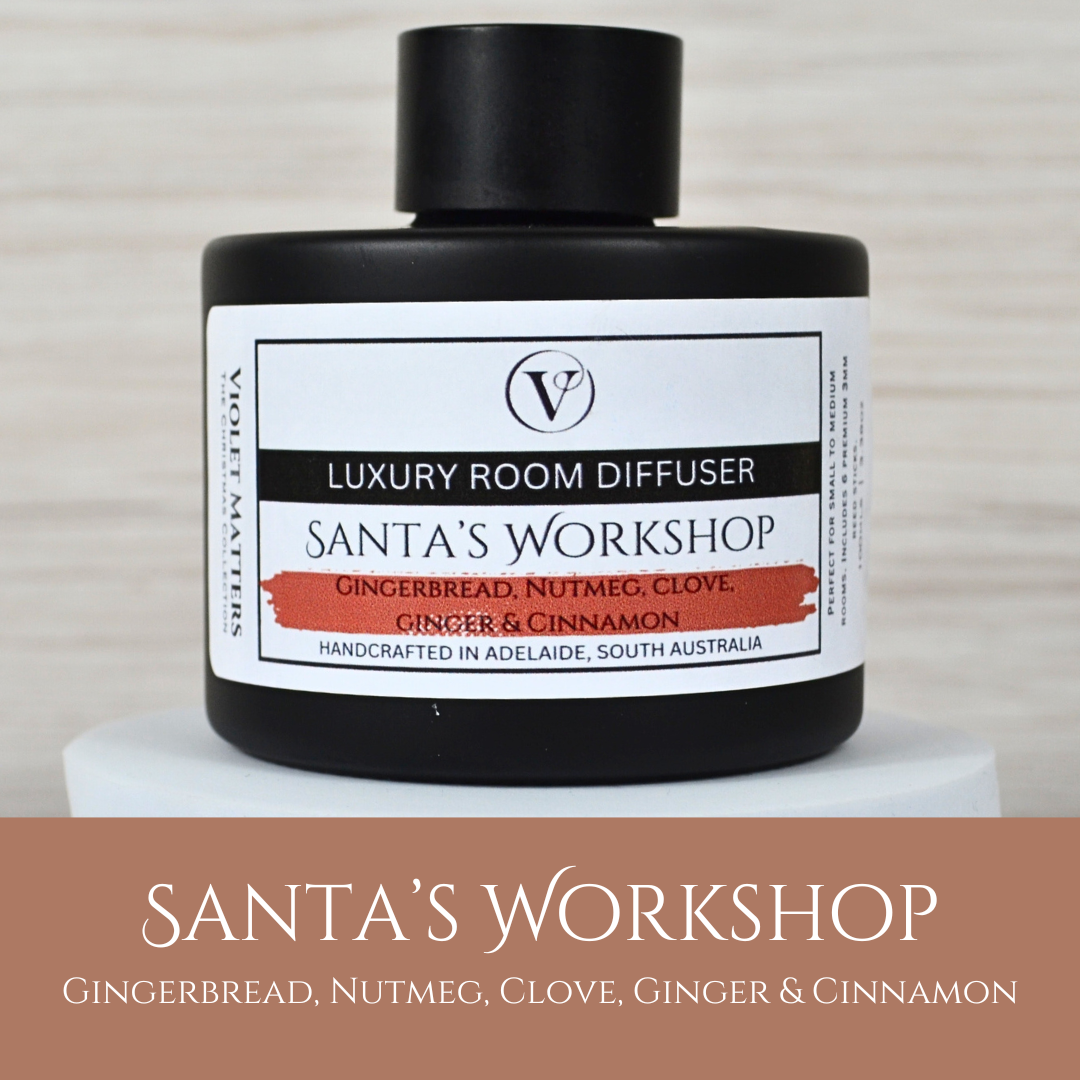 Santa's Worshop: Gingerbread, Nutmeg, Cloves, Ginger & Cinnamon - 100ml Room Diffuser