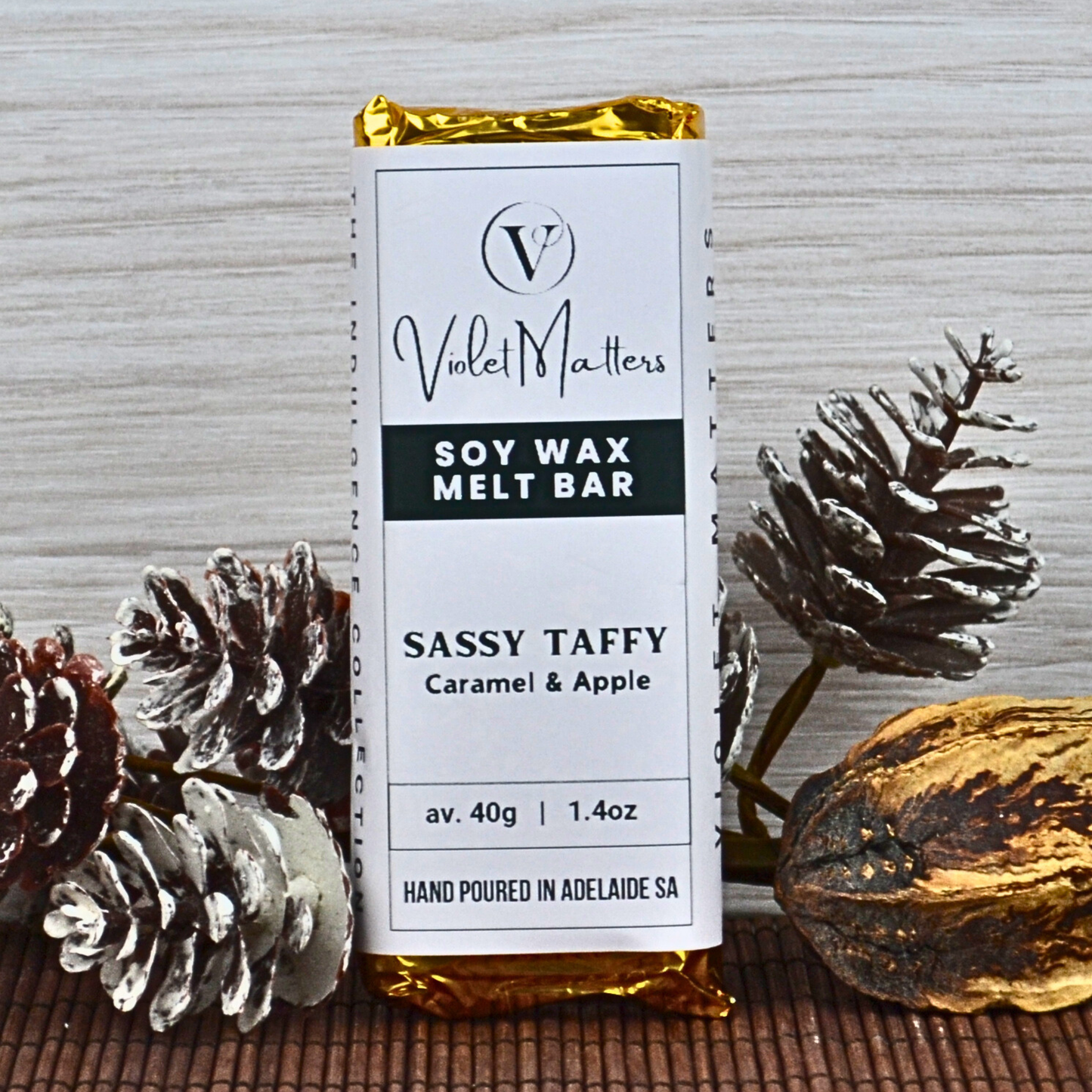 Sassy Taffy: Caramel & Apple - Eco Soy Wax Melt Bar