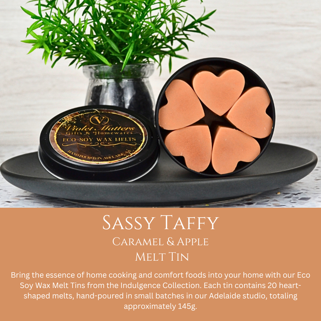 Sassy Taffy: Caramel & Apple - Eco Soy Wax Melt Tin