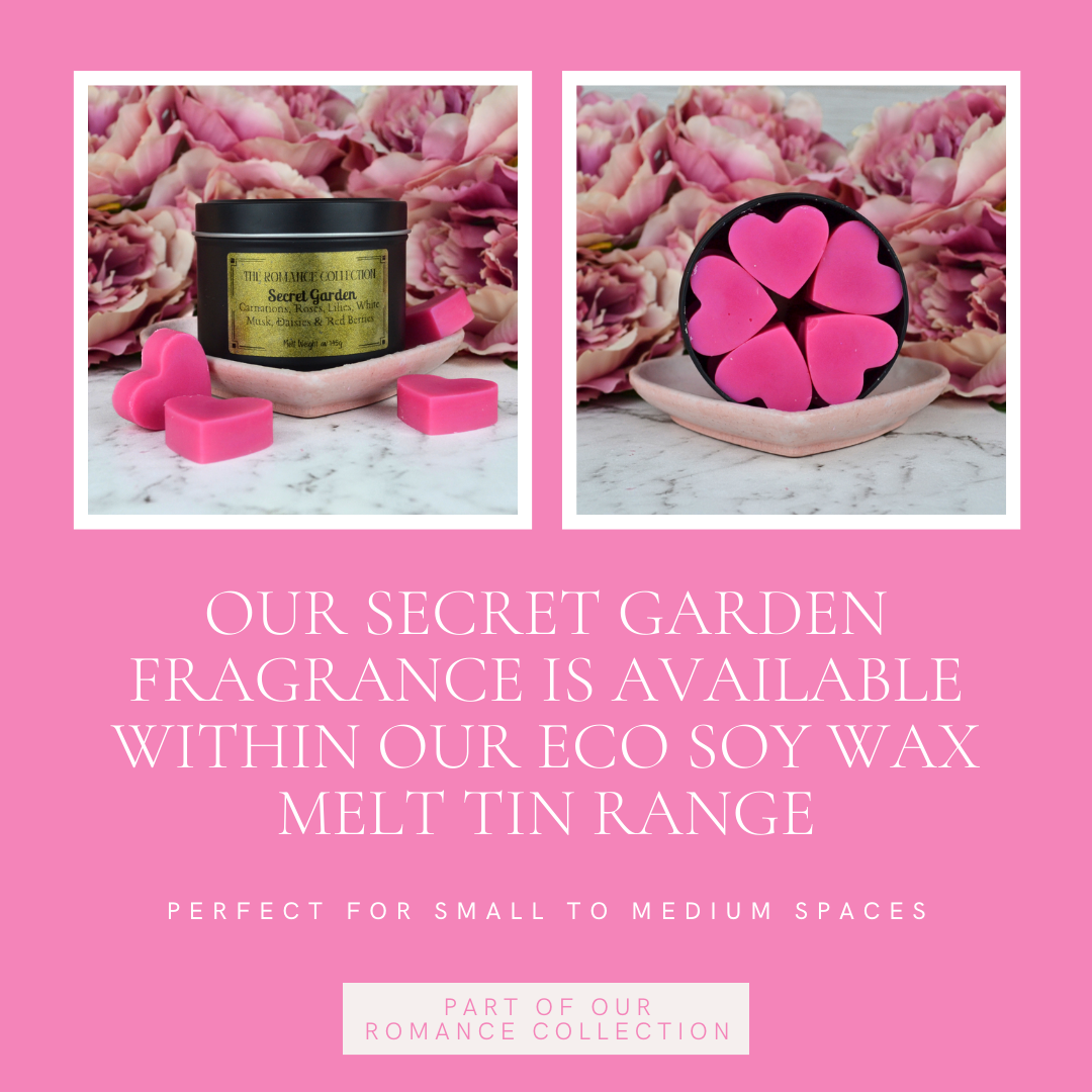 Secret Garden: Carnations, Roses, Lilies, Musk, Daisies & Berries - Eco Soy Wax Melt Tin