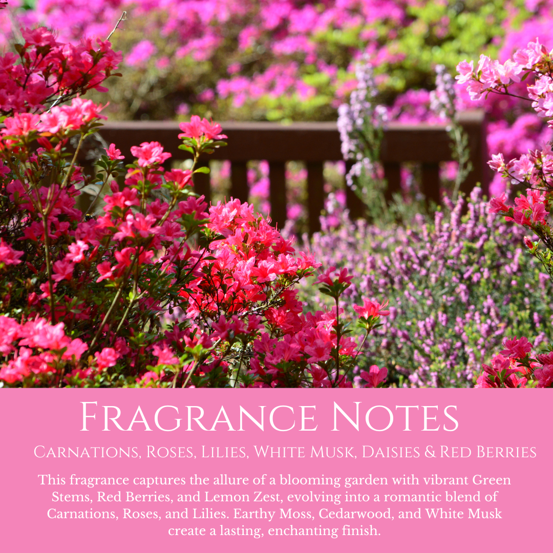 Secret Garden: Carnations, Roses, Lilies, Irises, Daisies, Berries & White Musk - Car Freshener