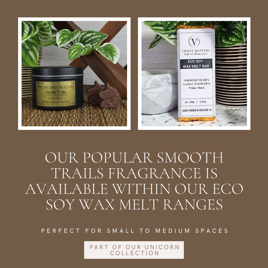 Smooth Trails: Leather, Patchouli & White Musk - Eco Soy Wax Melt Bar