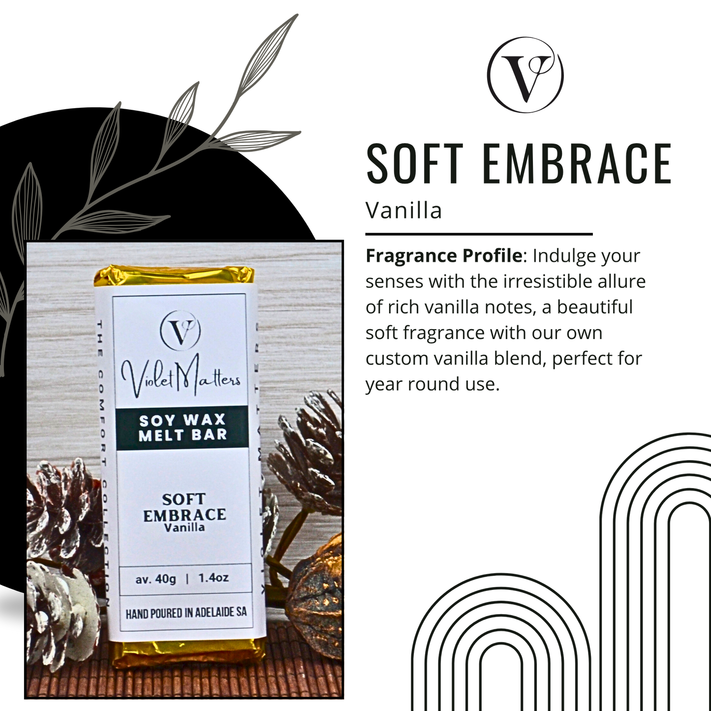 Soft Embrace: Vanilla - Eco Soy Wax Melt Bar