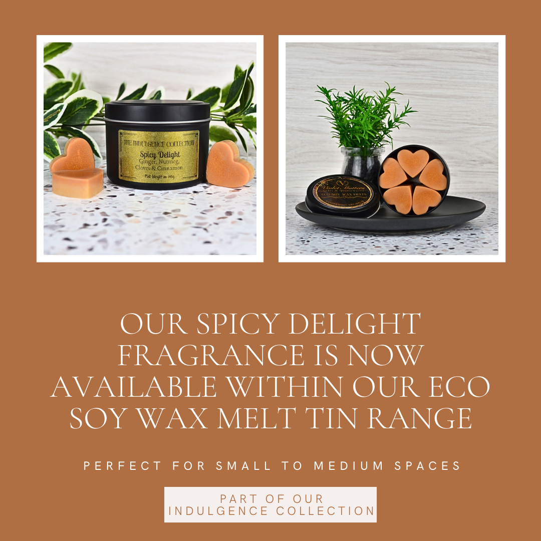 Spicy Delight: Ginger, Nutmeg, Cloves & Cinnamon - Eco Soy Wax Melt Tin