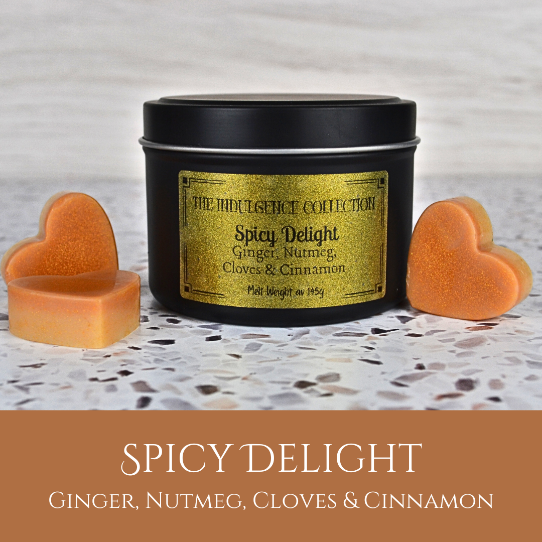 Spicy Delight: Ginger, Nutmeg, Cloves & Cinnamon - Eco Soy Wax Melt Tin