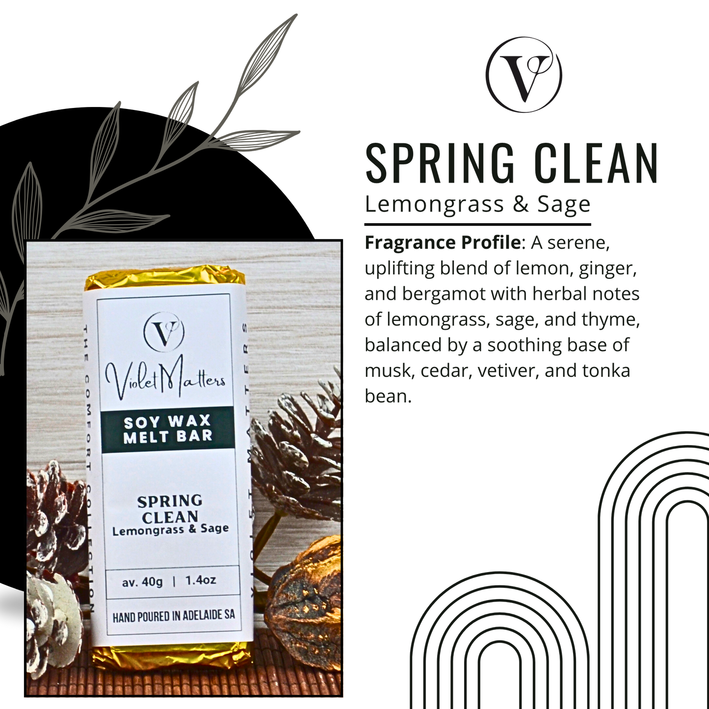 Spring Clean: Lemongrass & Sage - Eco Soy Wax Melt Bar