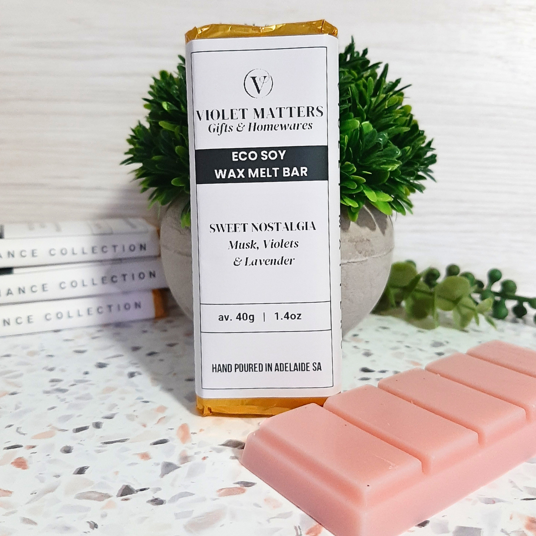 Sweet Nostalga: Musk, Violets & Lavener - Eco Soy Wax Melt Bar