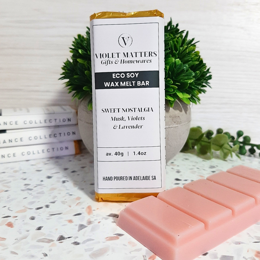 Sweet Nostalga: Musk, Violets & Lavener - Eco Soy Wax Melt Bar