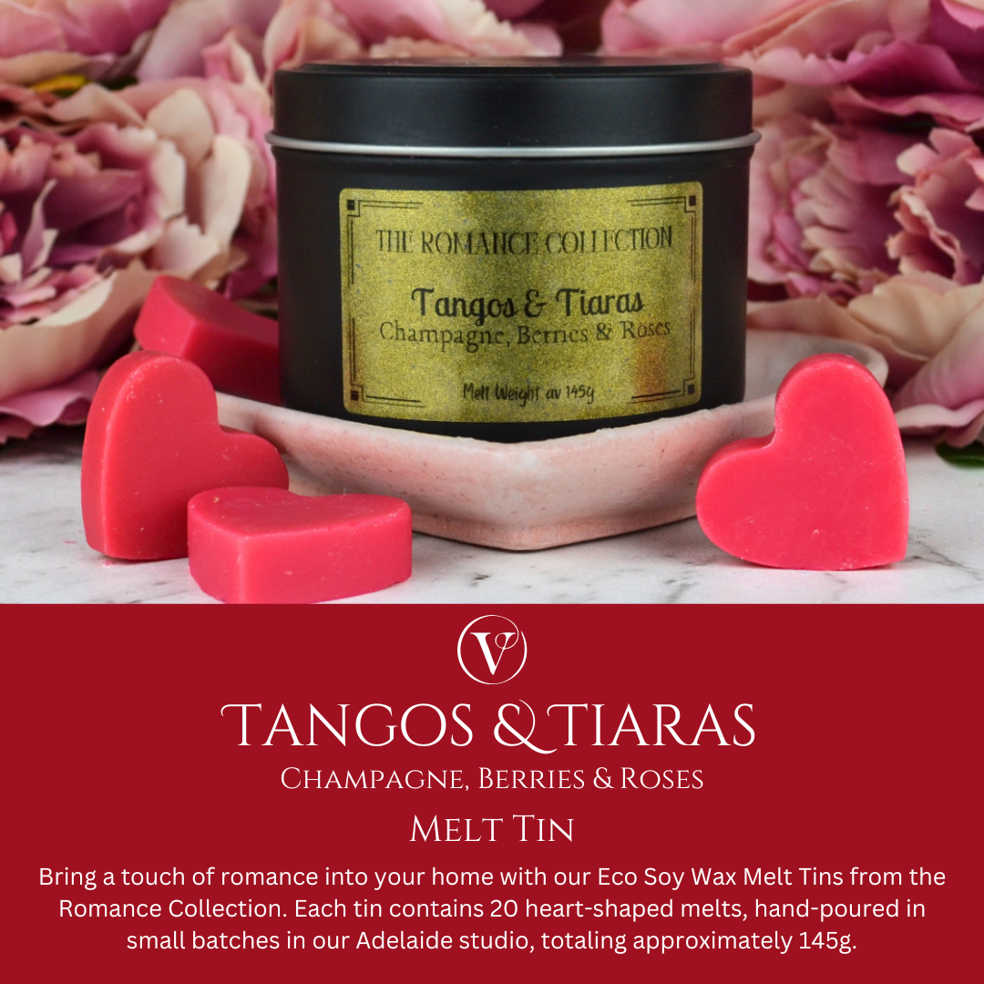 Tangos & Tiaras: Champagne & Strawberries - Eco Soy Wax Melt Tin